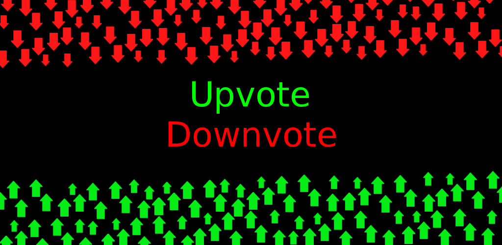 Upvote Downvote key art showing collectible items